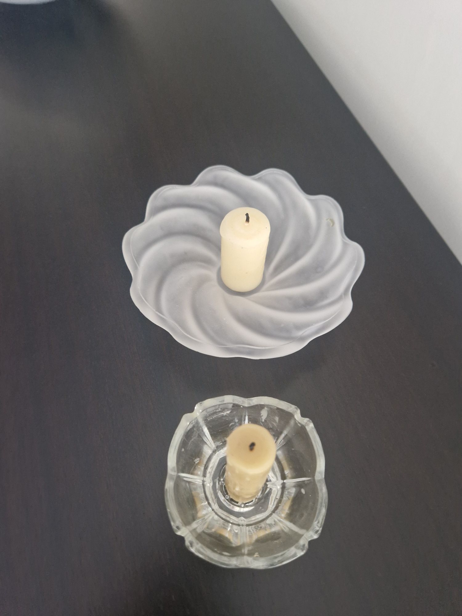 Porta-velas de vidro