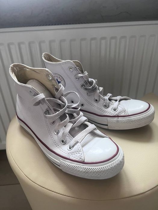 кожанные конверсы converse all star Chuck Taylor кеды кроссовки высоки