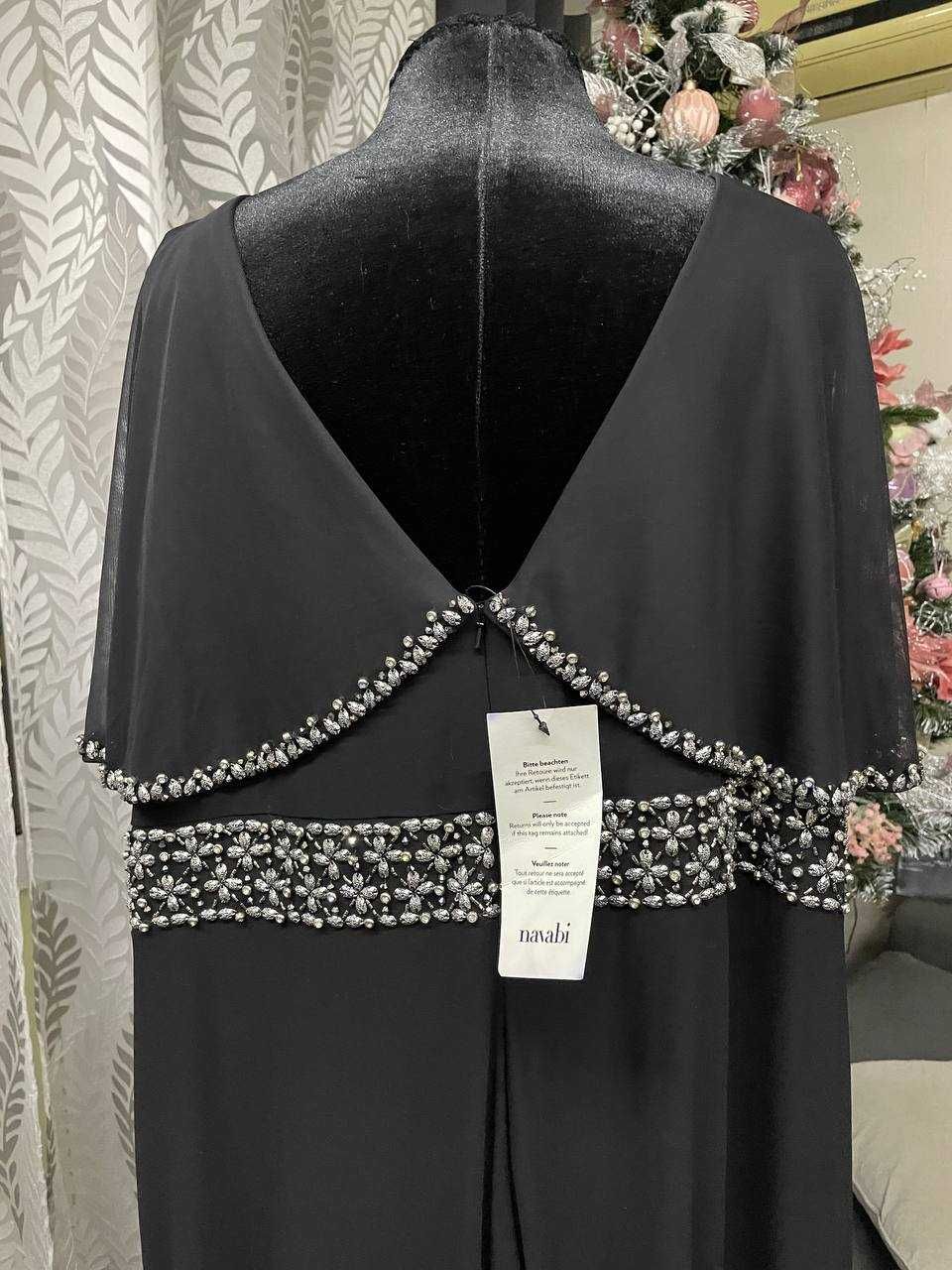 Чорна довга вечірня сукня europa dynasty london великого 26 розміру