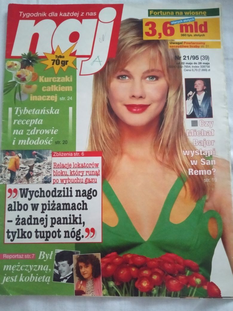 Archiwalny tygodnik, gazeta Naj nr. 21 z 1995 r.