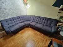 Sofa Kanapa Narożnik  pikowany Scandi tapicerowany Lewy Agata Meble