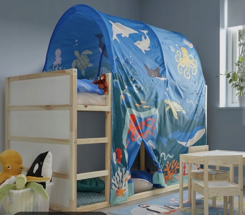 Łóżko kura Ikea 90x200 + baldachim