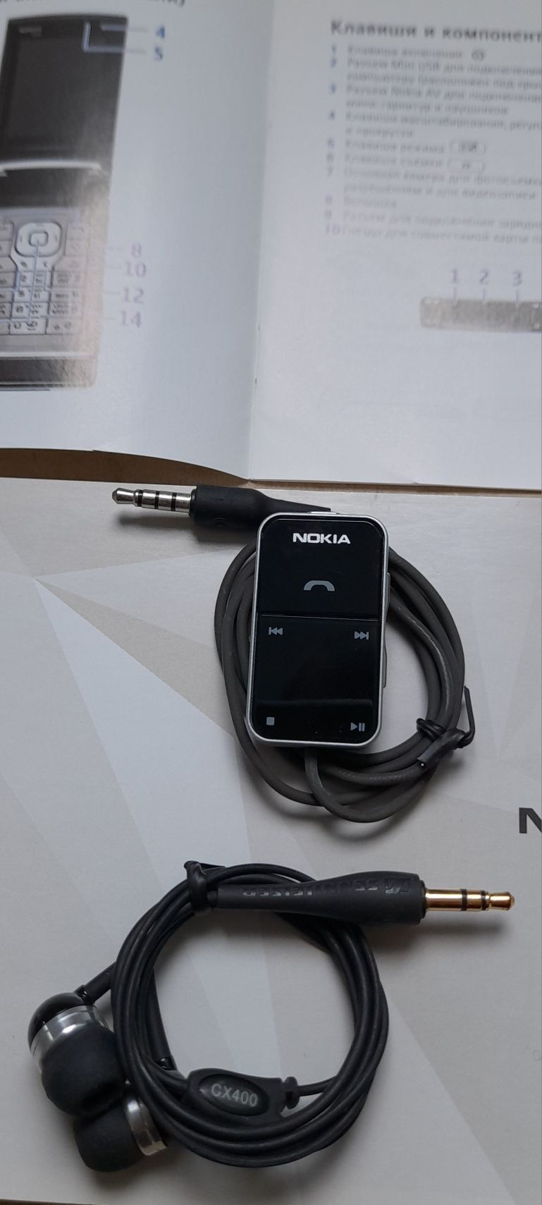 Наушники Sennheiser CX-400, гарнитура телефона Nokia N 76 НОВЫЕ.