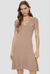Женское новое бежевое платье GUESS