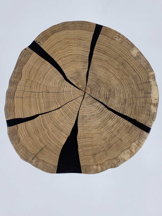 Solik kawowy z drewna Dębowego z Żywicą epoksydową