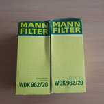 2 filtry filtr MANN FILTER WDK 962/20 filtr paliwa