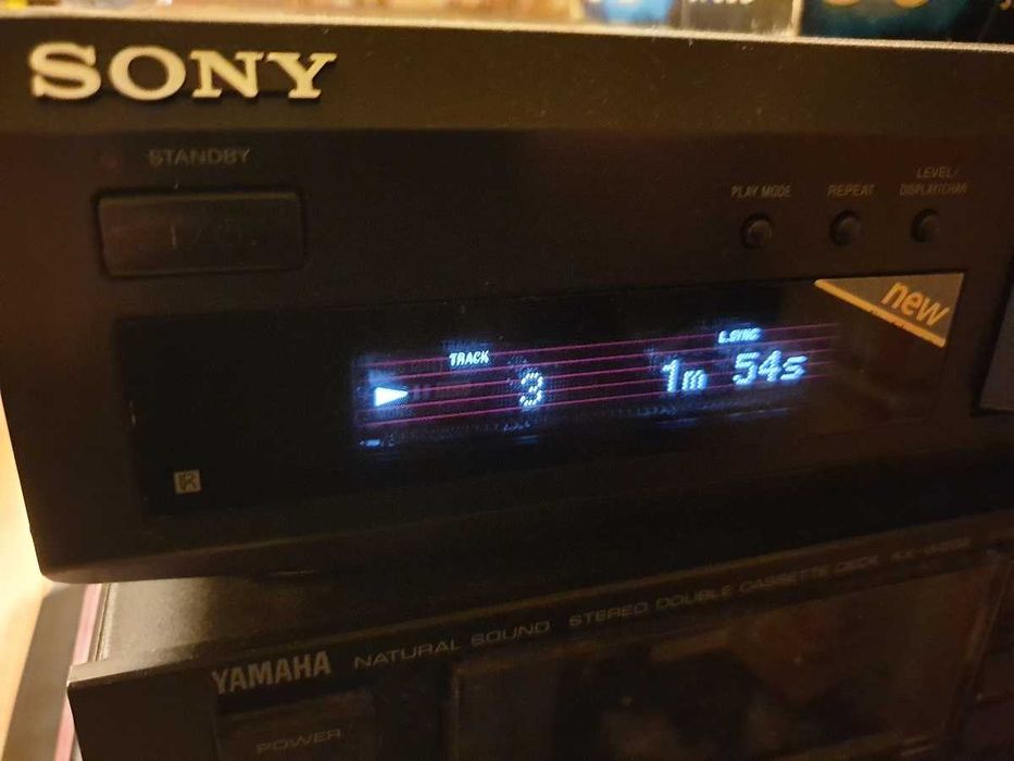 MiniDisc Sony • Leitor / Gravador + 136 MDs + Stand