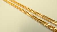 Złoty łańcuszek Pancerka 60 cm, szer. 4mm - stal chirurgiczna