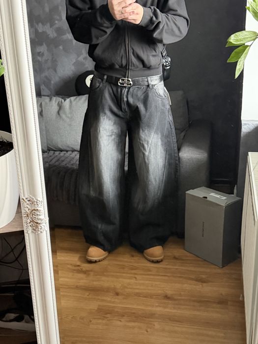 Opium baggy jeans широкі джинси bershka black oversized racer балони