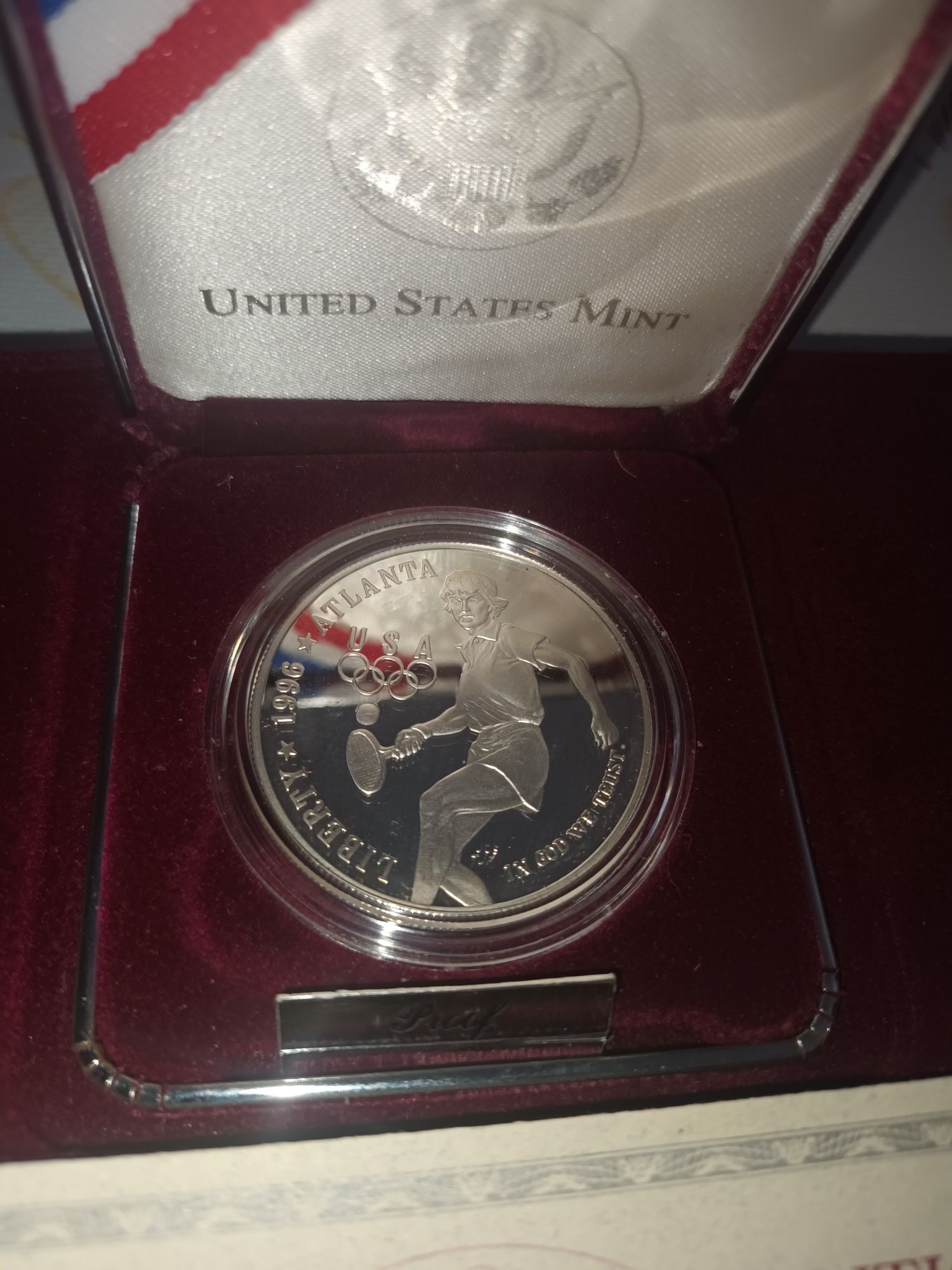 Coleção de moedas "the united states olympic coins of the atlanta