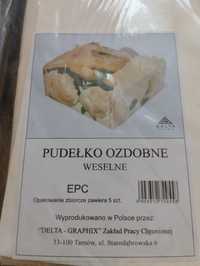 Pudełka ozdobne na ciasto weselne