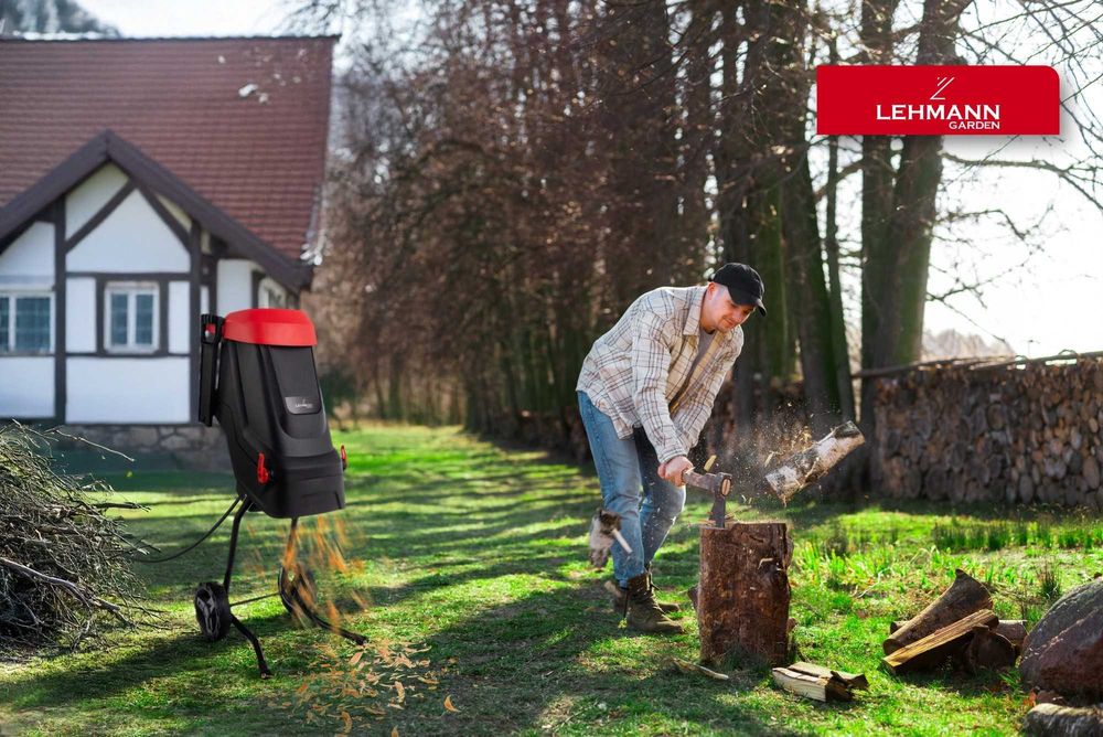 Подрібнювач гілок електричний , шредер для гілок измельчитель Lehmann