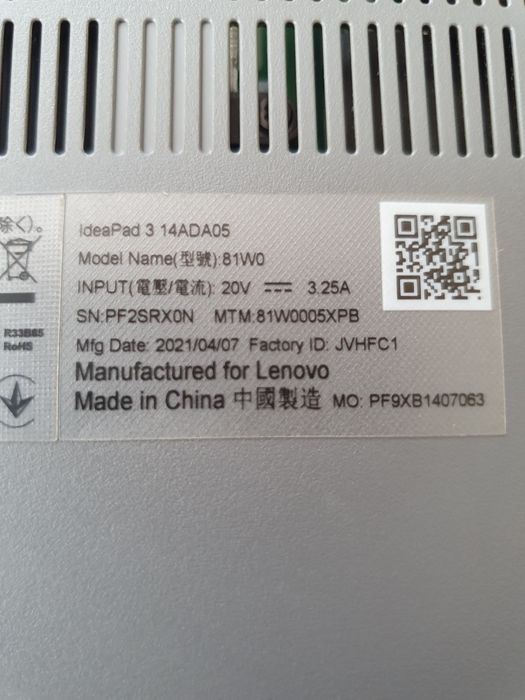 LENOVO Ideapad 3 14ADA05  Ryzen 3  4/256GB