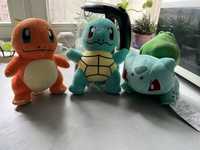 Zestaw Pokemon - Startery - Charmander, Bulbazaur i Squirtle