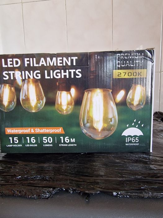 Luzes grinaldas para exterior IP65