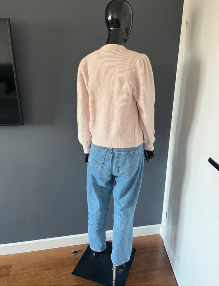 H&M szerokie jeansy r. 38 mom fit niebieskie baggy