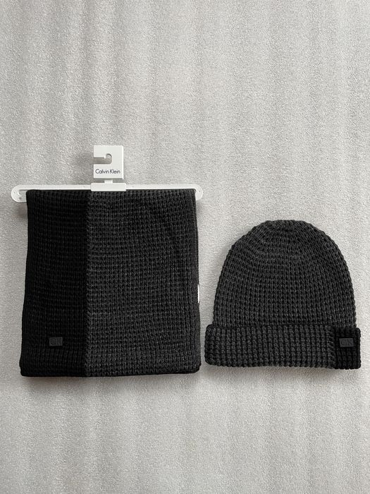 Новый набор шарф+шапка calvin klein ( ck set scarf+hat ) с америки