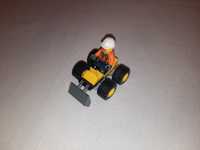 klocki lego city mini spychacz plug ludzik robotnik autko samochodzik