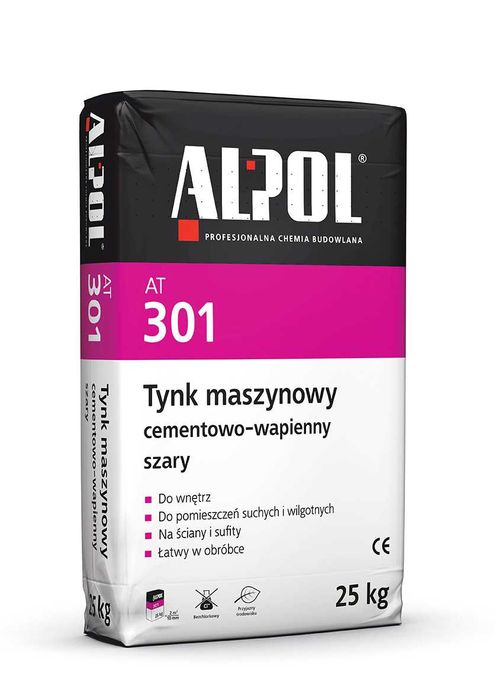 ALPOL 301 Tynk maszynowy cementowo wapienny 25kg