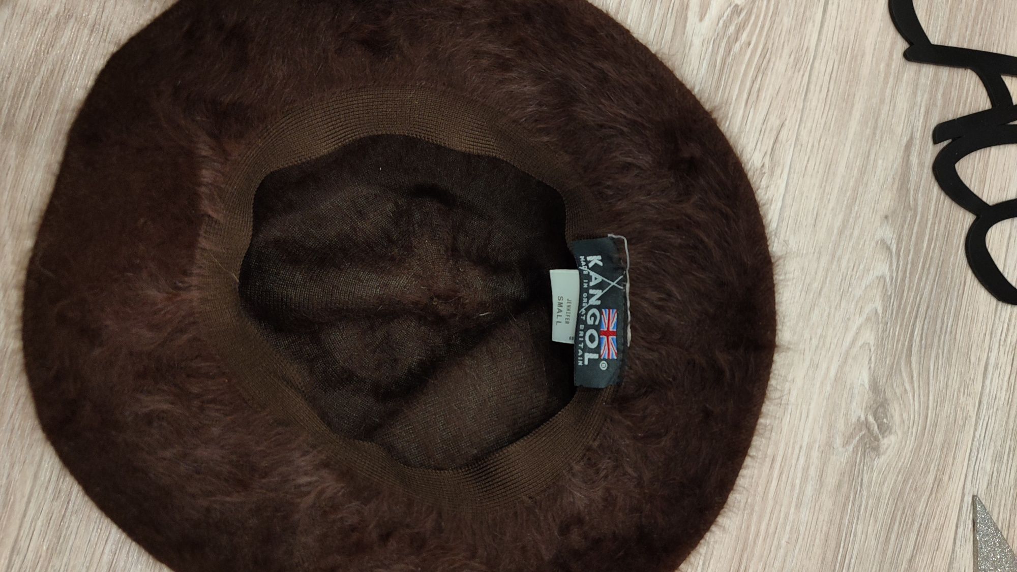 Капелюх Шапка жіноча ангора Kangol коричнева,