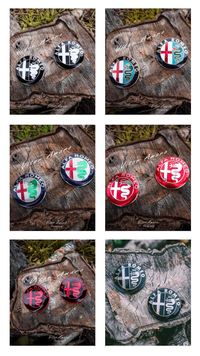 2 Símbolos/Logos em Alumínio Capot/Mala Alfa Romeo (6 Modelos)|NOVOS