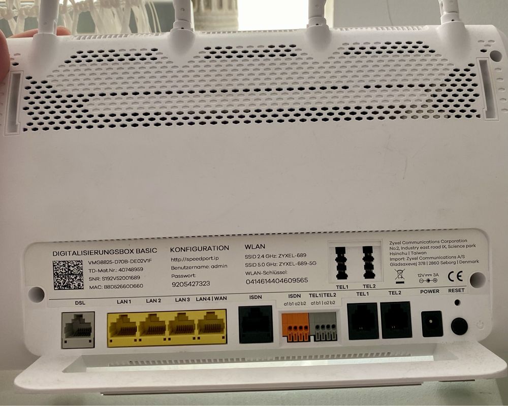 WI-FI Router Роутер Zyxel VMG8825-D70B Німецький