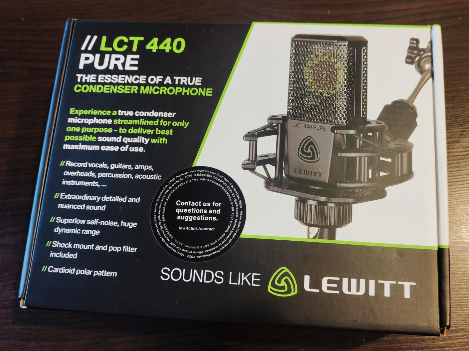 LEWITT LCT 440 Pure - Mikrofon pojemnościowy + akcesoria