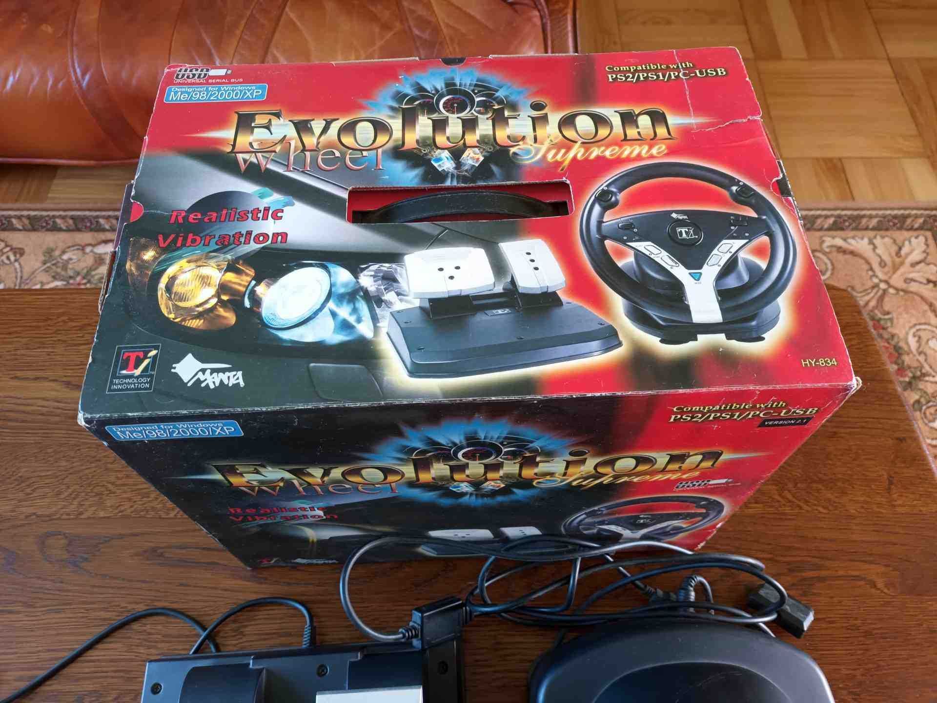 Kierownica do gier zestaw Evolution Wheel Supreme HY834 PS2/PS1/PC-USB
