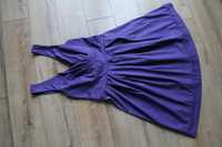 Fioletowa letnia plażowa sukienka XS/S Top Secret, duży dekolt  34/36