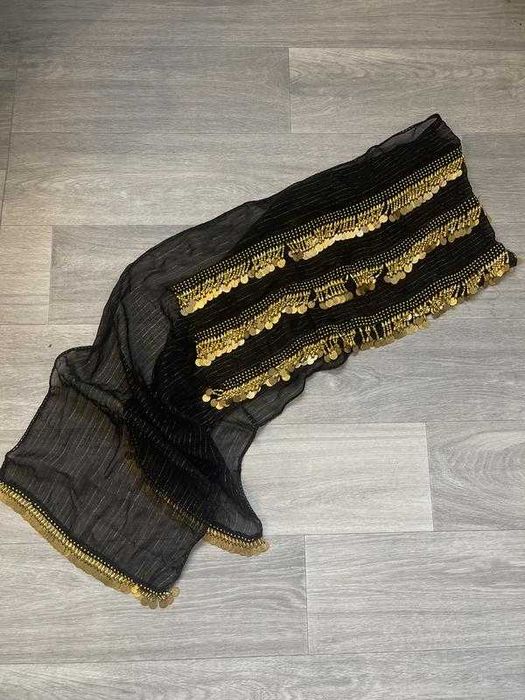 Пояс для східних танців із Єгипту чорний із золотом