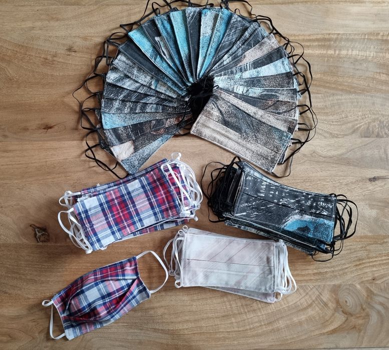 65szt. Maseczki wielorazowe bawełniane * Nowe