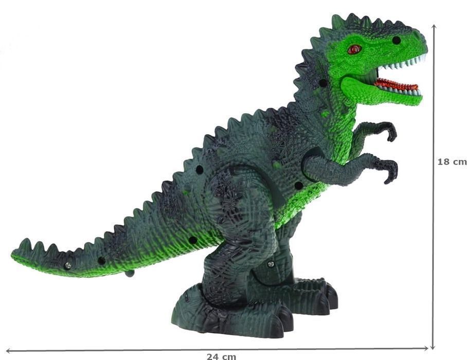 Dinozaur T-Rex Chodzący Chodzi Świeci + Jaja Zestaw  -Superzabaweczki-