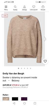 Sweter damski Emily Van Den Bergh XS