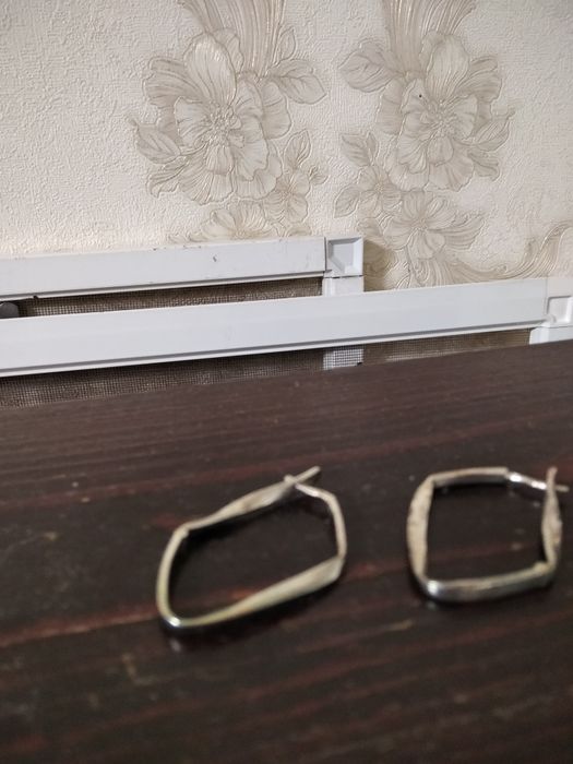 Серьги серебряные на английской застежке