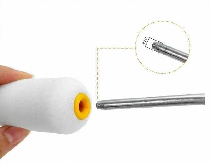 Wałek do malowania ścian mini z 9 wymiennymi rolkami piankowy 50 mm