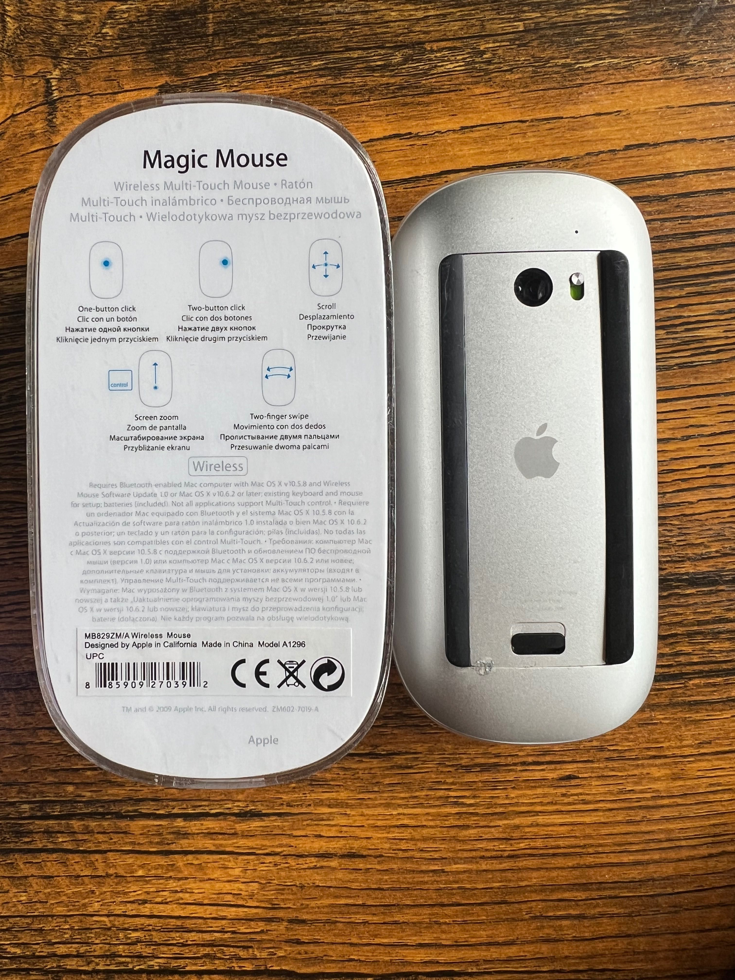 Mysz Apple Magic Mouse A 1296, od nowości mało używane, pudełko Wawa