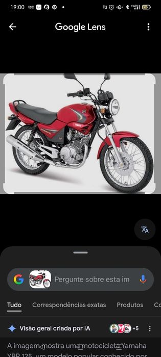 YBR 125 ano 2006 para peças