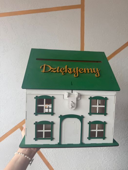 Domek na koperty wesele pudełko na wesele dziękujemy