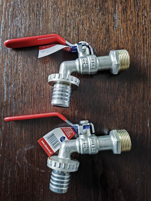 Zawór, kurek, kran 1" z dławikiem 2szt