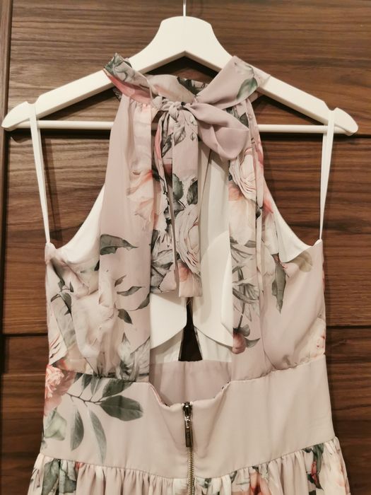 Sukienka wizytowa długa kwiaty