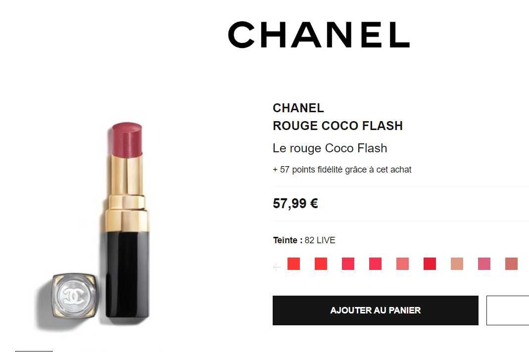 Зволожуюча помада Chanel Rouge Coco Flash