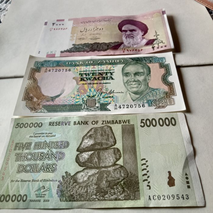 notas e cedulas varios paises