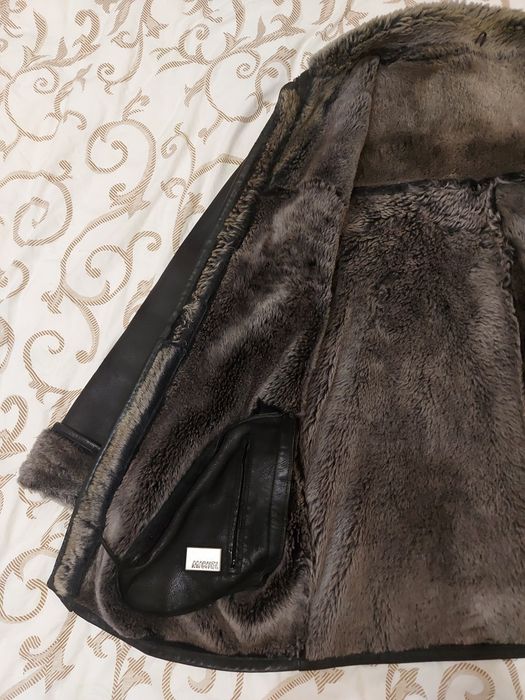 Дубленка натуральная мужская. Кожанная. Размер 50