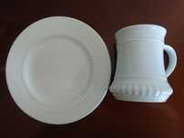 uroczy kubek / filiżanka 300 ml i talerzyk śr.19 cm jak nowe