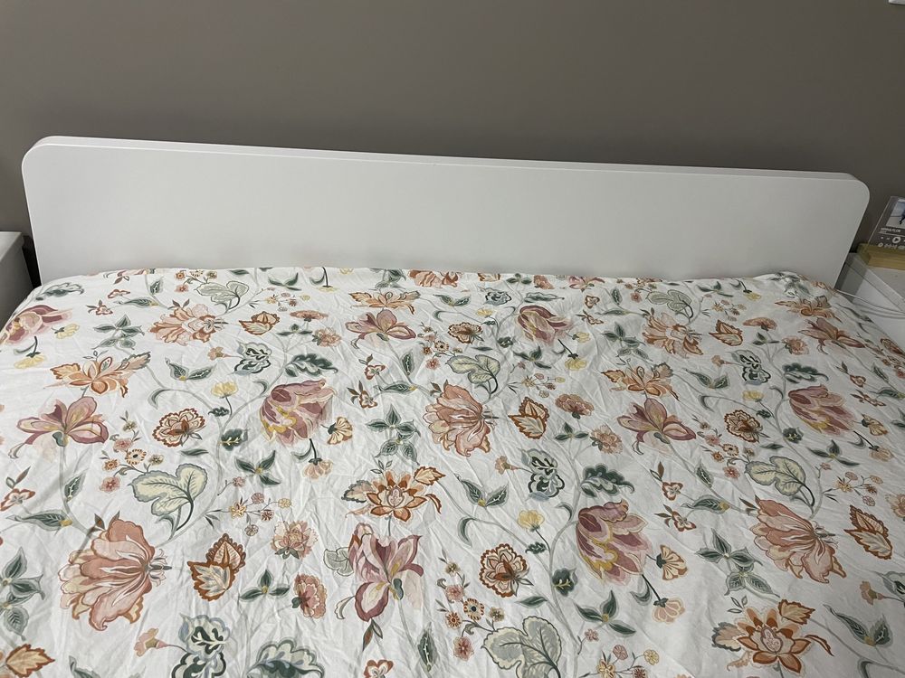 Estrutura cama branco com estrado 140x200 - Askvoll ikea