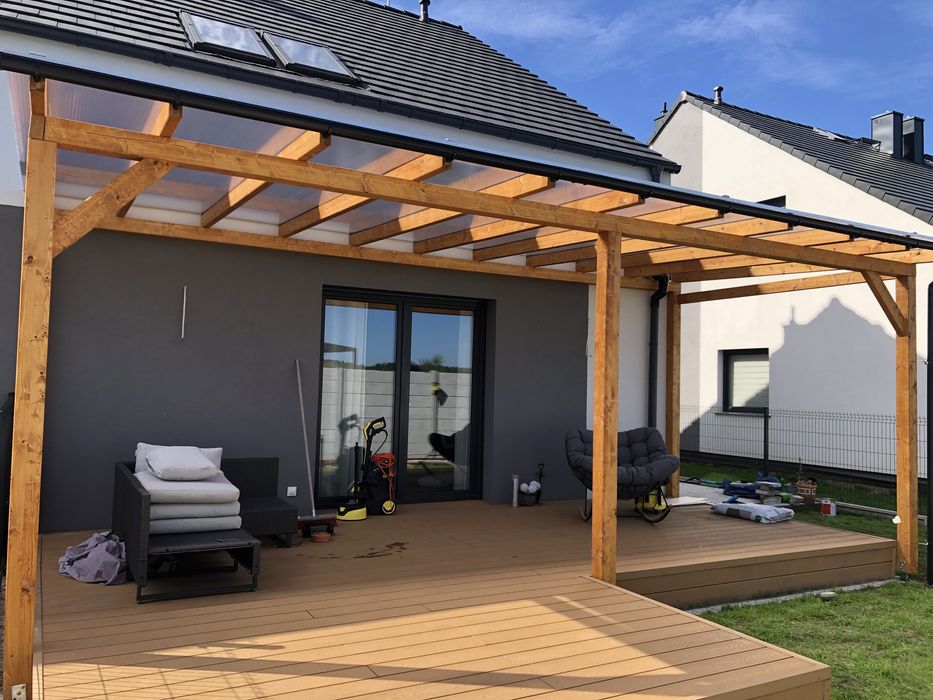 Zadaszenia , wiaty, tarasy, altany, drewutnie, domki narzędziowe.