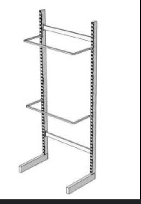 Стійка з вішалками, трубою-дугою та 2-ма полицями