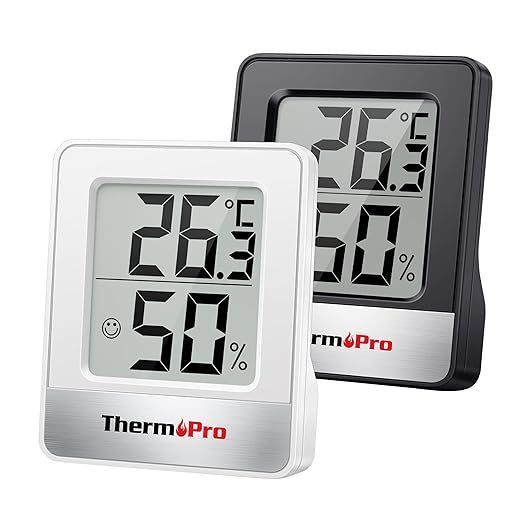 2 Sztuki ThermoPro TP49 Cyfrowy Mini Termometr z Funkcją Higrometru