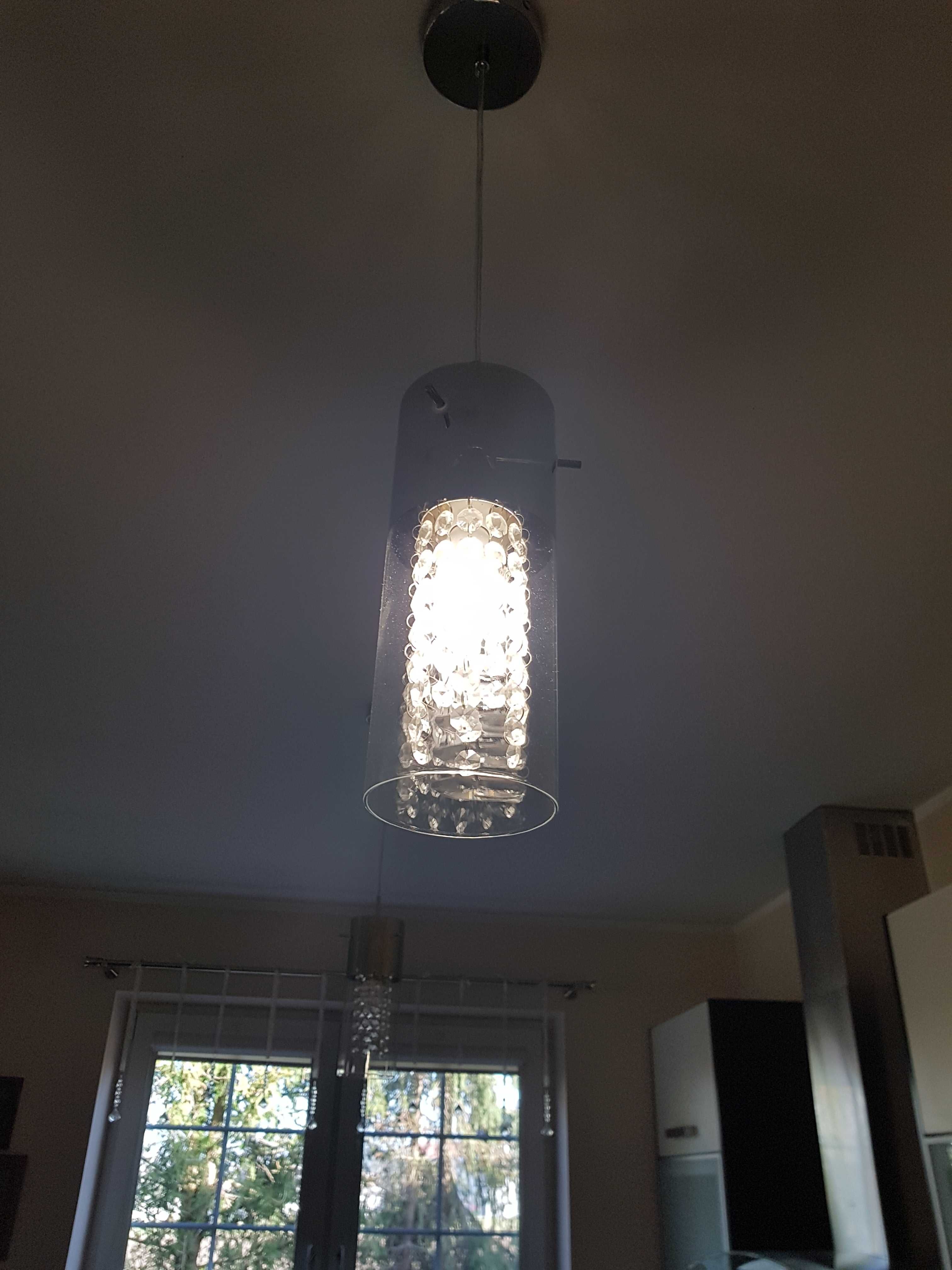 lampa żyrandol z kryształkami