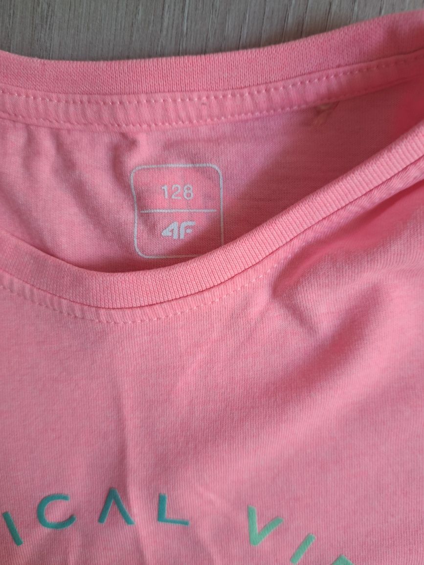 T-shirt koszulka krótki rękaw 4F r.128 2 szt.